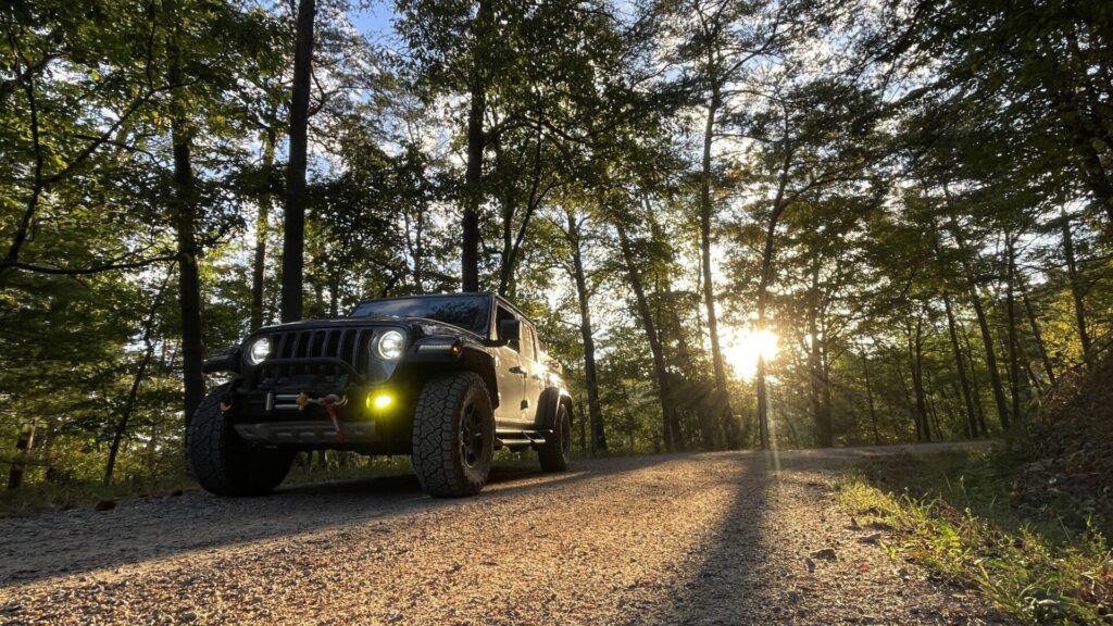 jeep on a trail