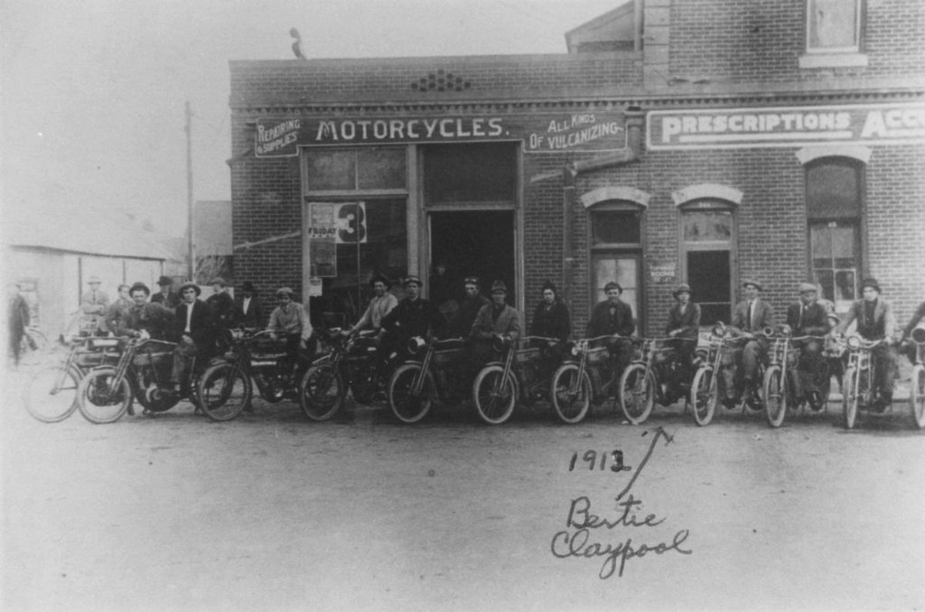 group of vintage motorcycles