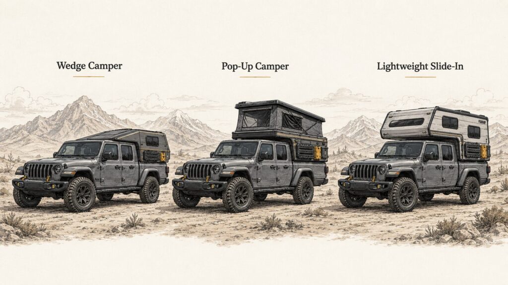 Jeep Gladiator truck campers concepts