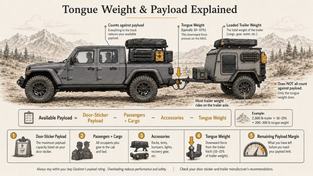 explainer illustration regarding tongue weight and payload